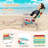 2 Pcs Folding Beach Chair Lightweight Aluminum Camping Chair With Storage Bag