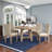 5 Piece Extendable Upholstered Dining Table Set, Kitchen Table Set, Round Table And Chairs,Round Table Top,dining table set,dining room set-1361555145-1361555158-1361555152
