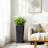 25/31 in. Imitation-Wicker Plastic Tall Planter Pot with Drainage Hole & Tray-678698213-678698215
