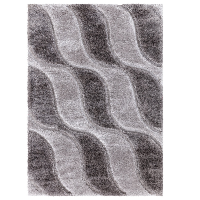 Ritney Geometric Shag Indoor / Outdoor Area Rug, Rectangle 120 x 170cm
