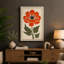 Red Poppy Botanical - Wrapped Canvas-479954505-479954507