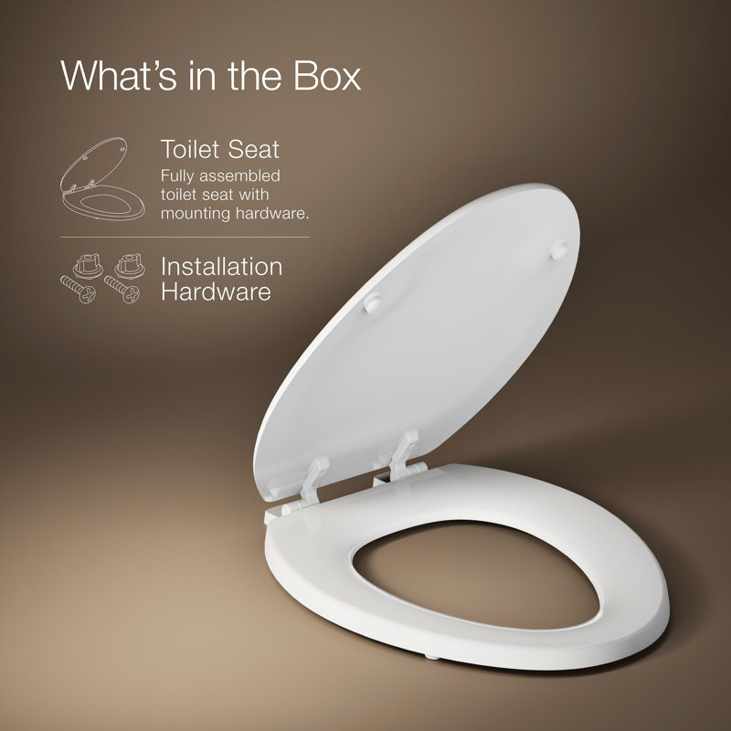 Ridgewood® Toilet Seat, White, Elongated