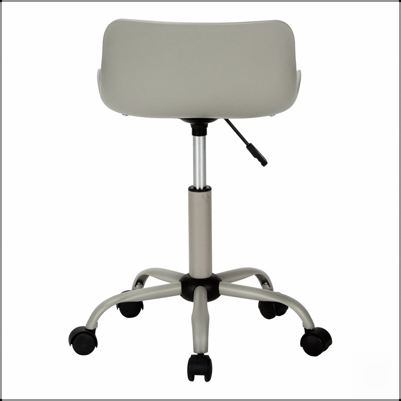 Chaise de bureau pivotante ergonomique à hauteur réglable pour enfants, design contemporain avec aspect cuir et piètement en métal