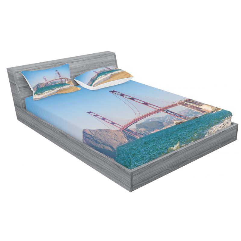 Microfiber Sheet Set, Queen Sheet Set with Fitted Sheet