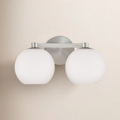 Ansley 2 Light Frosted Dimmable Vanity Light