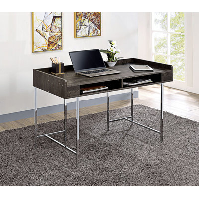 Modern Contemporary USB Supported Computer Desk With Drawer