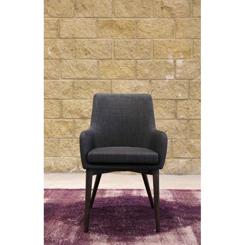 Chaise rembourrée de 22 po de largeur Hornby, Gris foncé