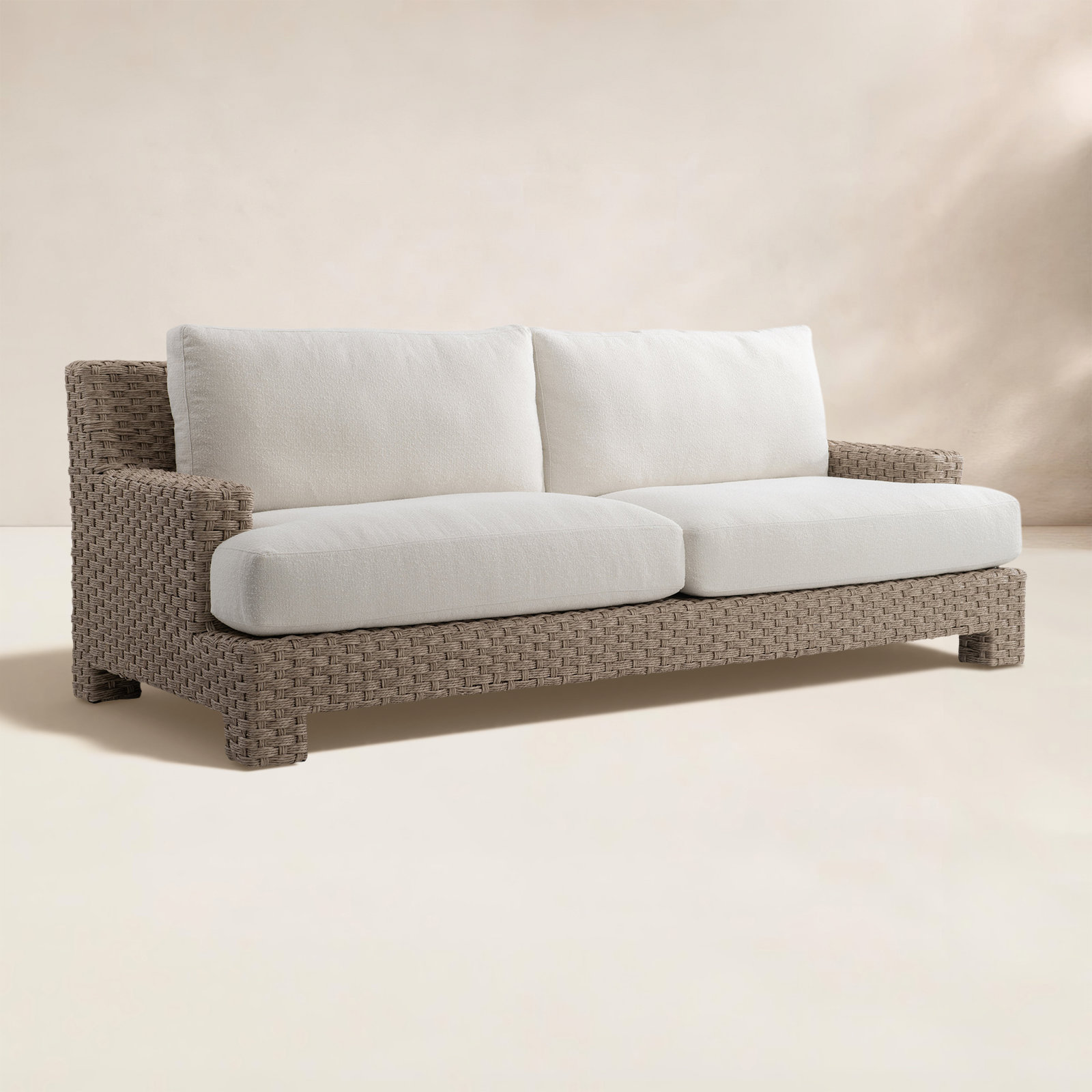 93'' Wide Straight Aluminum Patio Sofa with Cushions