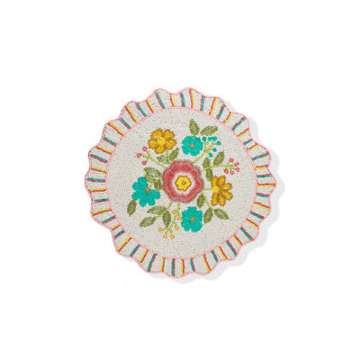 The "Fiesta Bloom" Beaded Placemat