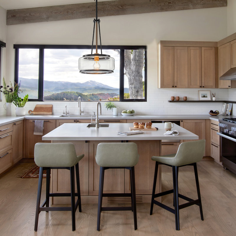 Akima 1 - Light Glass Pendant Converts To Semi-Flush Mount.