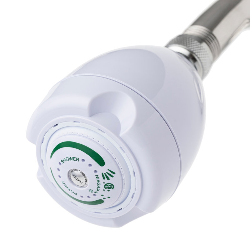 White Polycarbonate Small Round Fixed Shower Head