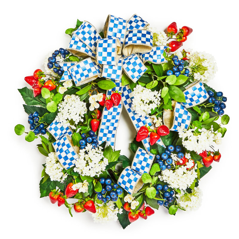 Royal Check Berry 24" Wreath