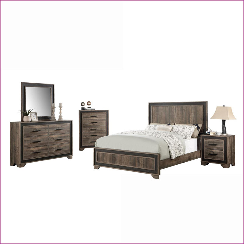 Table de chevet 2 tiroirs Oak Finish