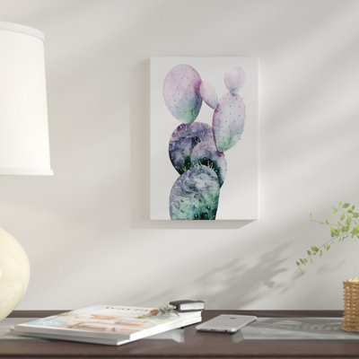 «Purple Cactus I» par Grace Popp, reproduction sur toile tendue sur toile