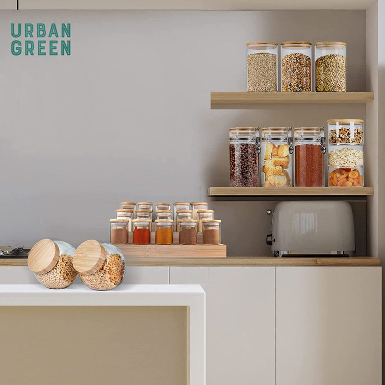 https://assets.wfcdn.com/im/49187242/resize-h755-w755%5Ecompr-r85/2317/231755701/Glass+Canisters+Jar+With+Airtight+Bamboo+Lids+Urban+Green+Spices+Bottles+And+Dry+Food+Small+Food+Storage+Containers+For+Herbs+%2820+Sets+Of+4Oz%29.jpg