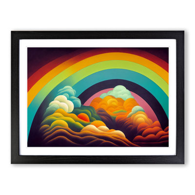 XH1022-7305X Rainbow Abstract - Single Picture Frame Print
