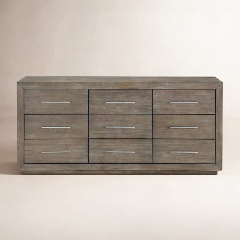Brooks 72'' W 9 - Drawer Dresser, Brown