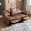 Canapé inclinable électrique en cuir synthétique de 74,4 po de largeur à 3 places-754927221