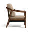 Fauteuil d'appoint rembourré avec structure en bois massif-537544469