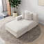 Chaise longue modulaire rembourrée en velours côtelé beige avec accoudoirs et coussins décoratifs-1679671580-1679671554
