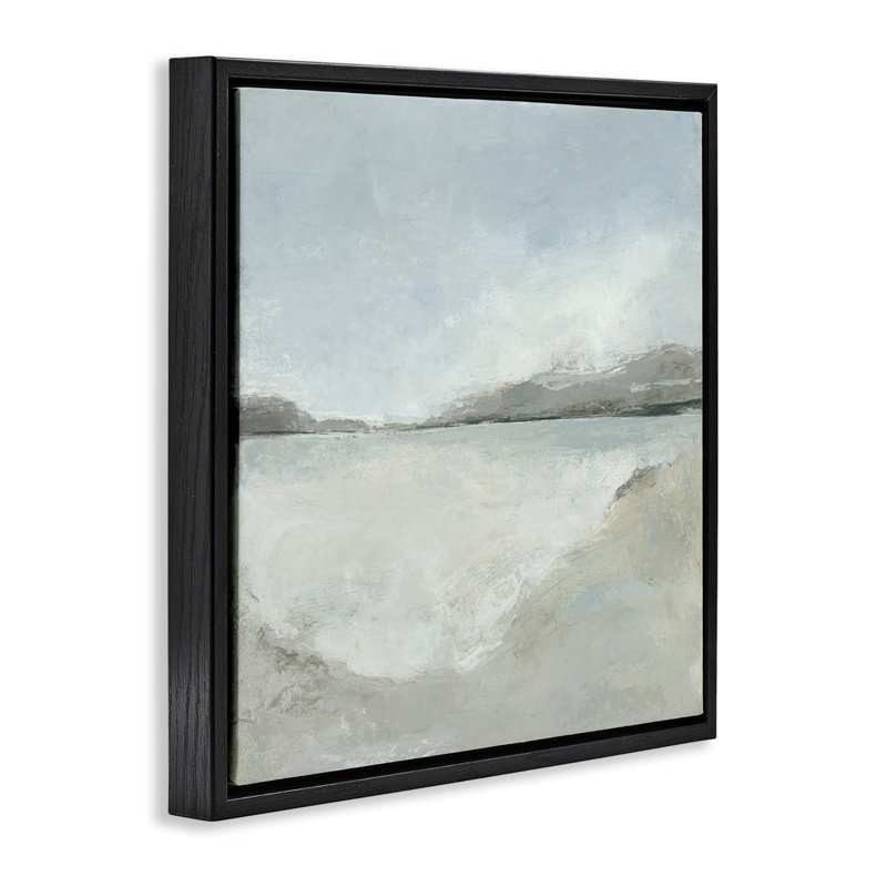  Toile abstraite abstraite encadrée sur toile flottante par Hannah Dawson, Cadre flottant noir de jais, H 18 po x l 18 po