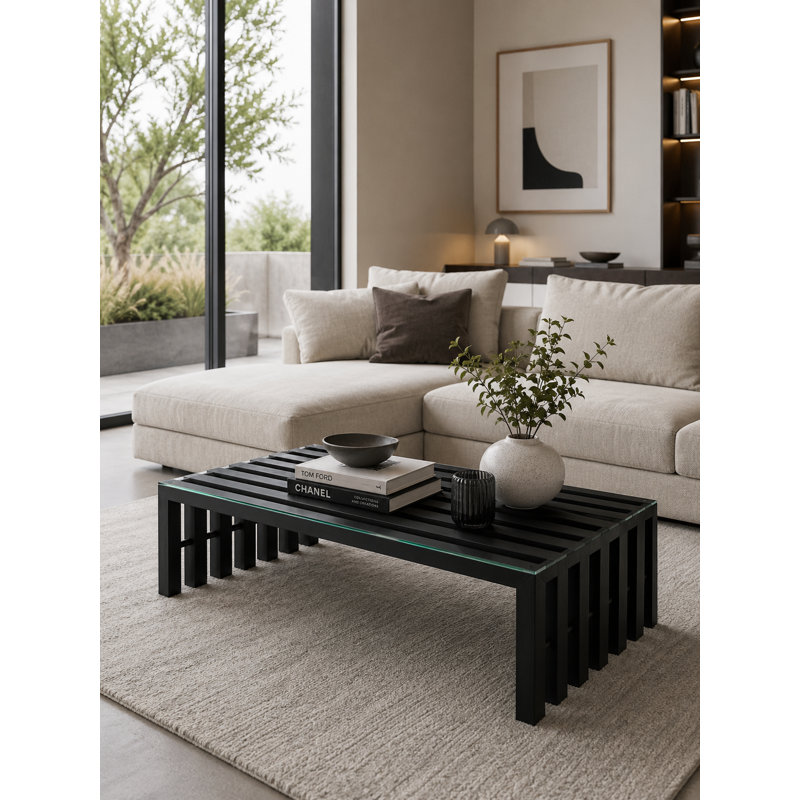 14" H x 55" L x 29.5" W, Black