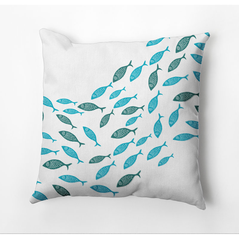 Housse de coussin d'extérieur carré Beach Insert, Turquoise, H 16 po x l 16 po
