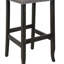 Elvixa  Barre arrière en bois noir antique / gris clair Fauteuil à oreilles en lin (ensemble de 2)