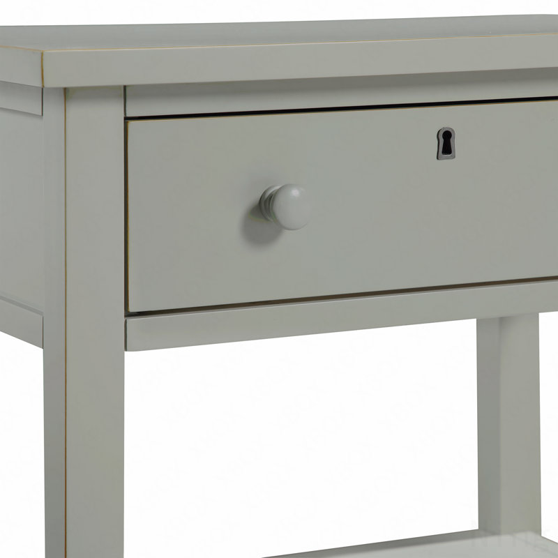 Table de chevet avec rangement à 1 tiroir, Gris