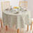 Round Geometric Cotton Twill Tablecloth