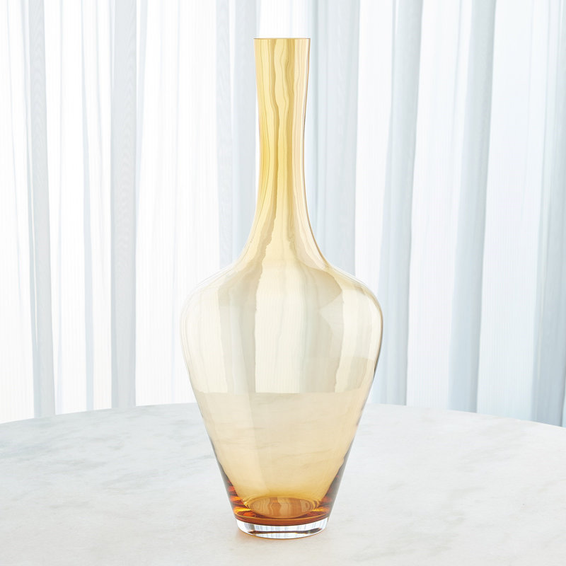 Ambrosia Vase-Caramel-Lg, 27.75" H x 12" W x 12 D
