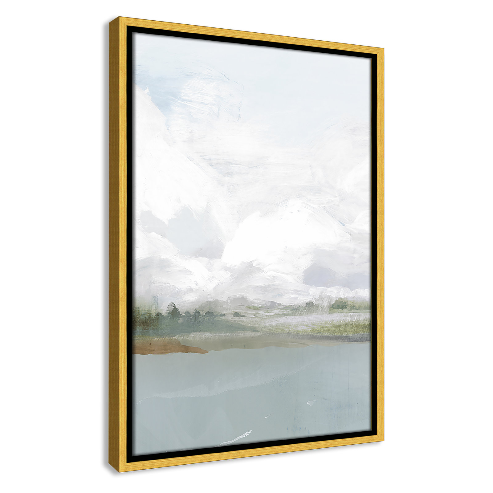 All Shore Painting, 19.5" H x 13.5" W, Gold