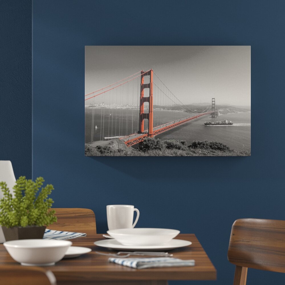 Leinwandbild „Eindrucksvolle Golden Gate Bridge", Grafikdruck