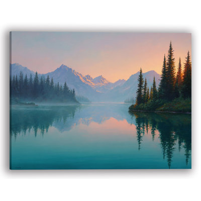 Art mural sur toile Tranquil Alpine Dawn