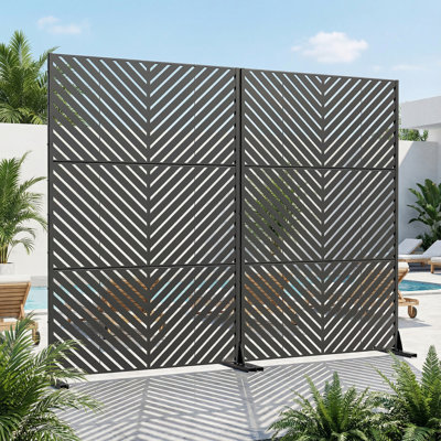 Metal Privacy Screen Fence Panel with Stylish Pattern