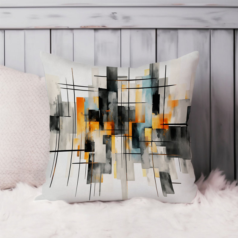 Abstract Chromatic Abstract Shapes Modern, 18"H x 18" W
