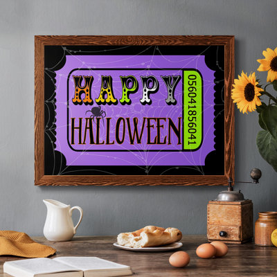 "Happy Halloween Billet", art textuel sur toile
