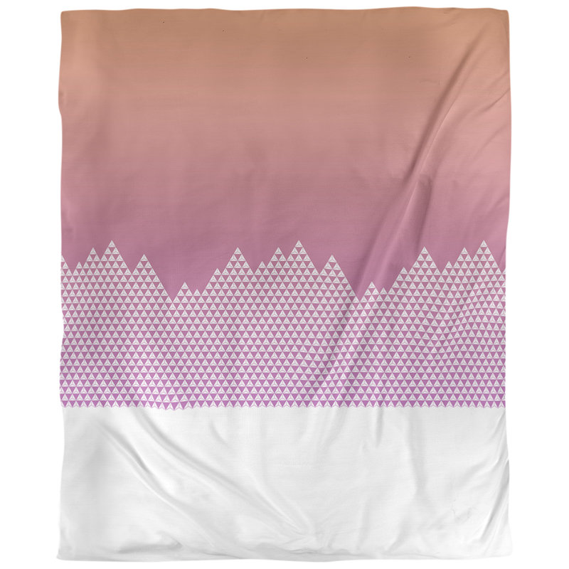 Tissu mountain, Orange / mauve, L 58 po x l 36 po, Sergé de coton