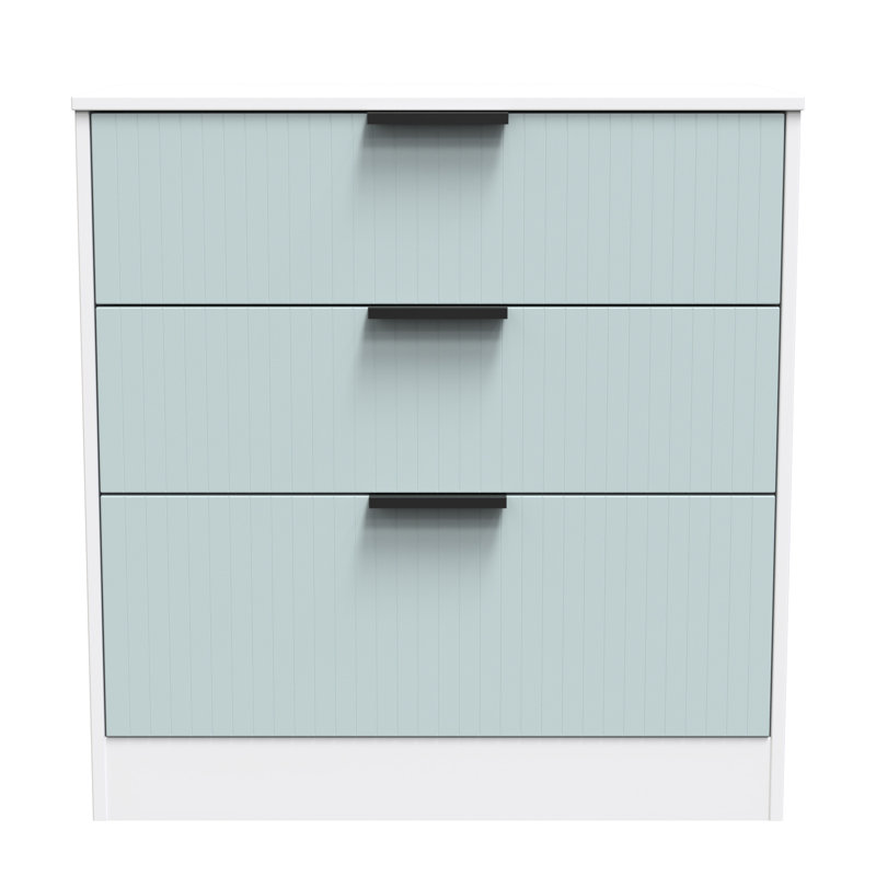 Berklie 77cm W 3 - Drawer Chest of Drawers, Duck/White
