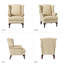 Fauteuil à oreilles Anapatria en cuir véritable-87747341