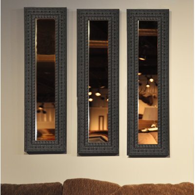 Derrell Wood Flat Wall Mirror