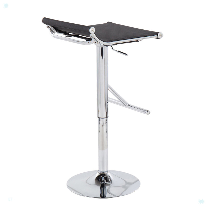 Tabouret de bar contemporain réglable, Noir