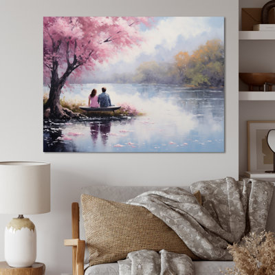 Romantic Couple Landscape Serenity III - Romantic Landscape Wall Art Living Room