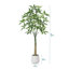 Ficus artificiel Anden avec jardinière ronde blanche-182962824