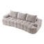 Canapé modulaire compressé très large de 100 po à l'avant courbé, canapé Boucle 3 places en forme de nuage avec mousse à haute résilience, facile à déplacer et à expédier, canapé surdimensionné moderne pour le salon-132502507