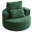 Fauteuil d'appoint surdimensionné en tonneau, canapé pivotant rond pivotant à 360 °, éponge haute résilience en chenille, siège large sans assemblage-703365303