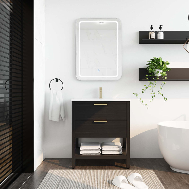 Meuble-lavabo 30 po avec lavabo et 2 tiroirs à fermeture en douceur