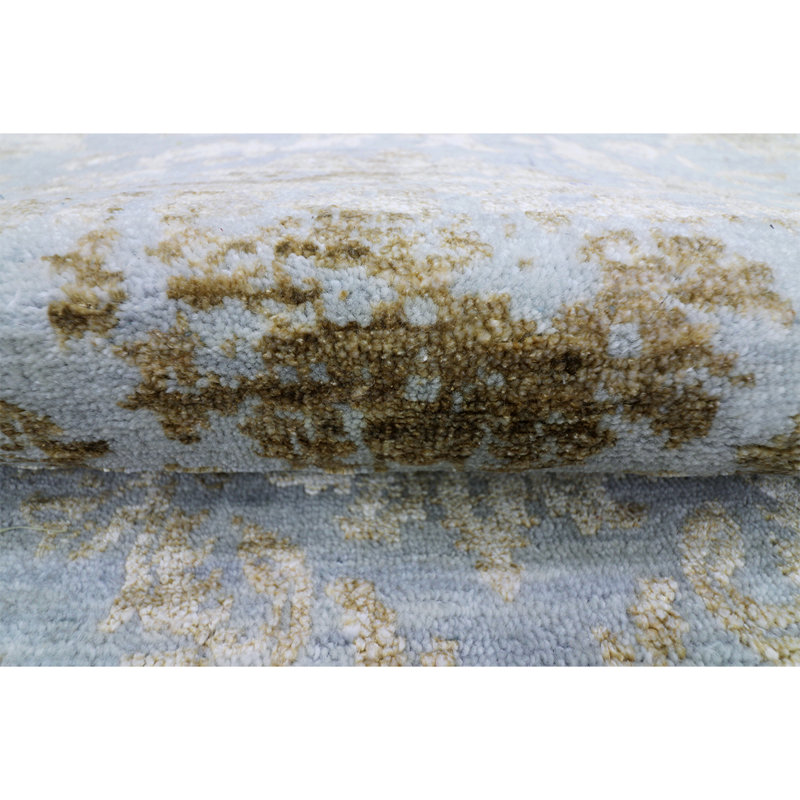 Oriental Area Rug in Gold, Runner 2'6" x 12'