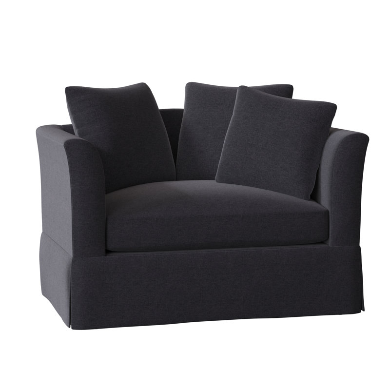 Fauteuil Charlene, Akiko Graphite Performance, Denim Judson