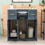 Armoire de meuble-lavabo moderne - rangement polyvalent avec compartiments, tiroir basculant-1662372738